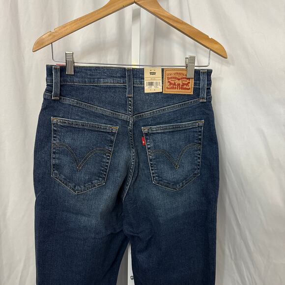 Levis Jeans Womens 29 x 29 Mom High Waisted Rise Blue Stretch Tapered New - Picture 9 of 10